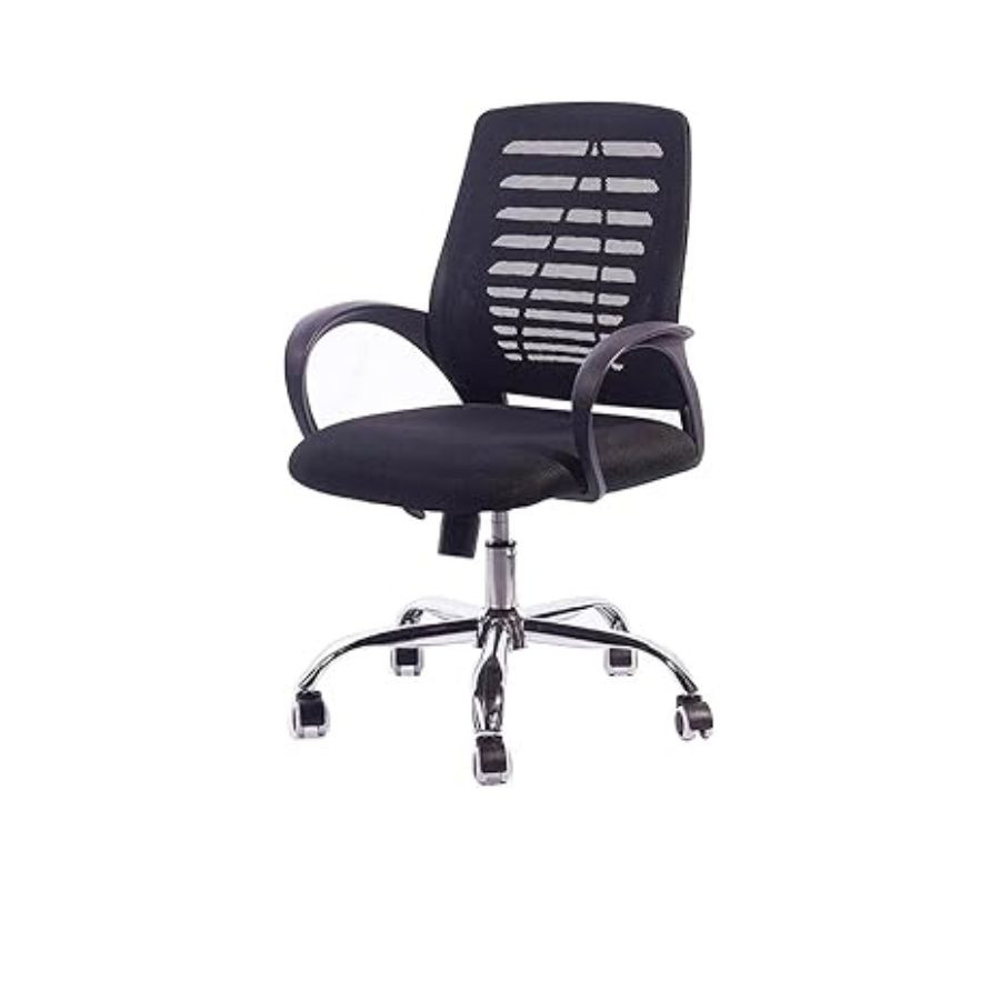 GALAXY DESIGN FURNITURE Office Chair Mesh Fabric Adjustable Ergonomic Swivel Lift Wheels Black Colour Model - ‎GDF-7823., H90 x W55 x L45